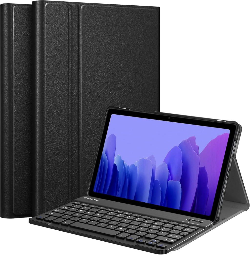 Keyboard Case for Samsung Galaxy Tab A7 10.4 Inch 2022/2020 Model (SM-T500/T503/T505/T507/T509), Slim Lightweight Stand Cover W/Magnetically Detachable Wireless Bluetooth Keyboard, Black