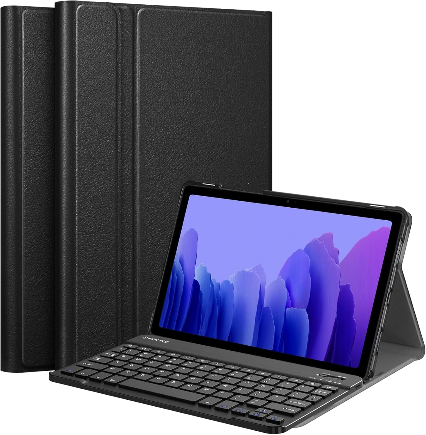 Keyboard Case for Samsung Galaxy Tab A7 10.4 Inch 2022/2020 Model (SM-T500/T503/T505/T507/T509), Slim Lightweight Stand Cover W/Magnetically Detachable Wireless Bluetooth Keyboard, Black